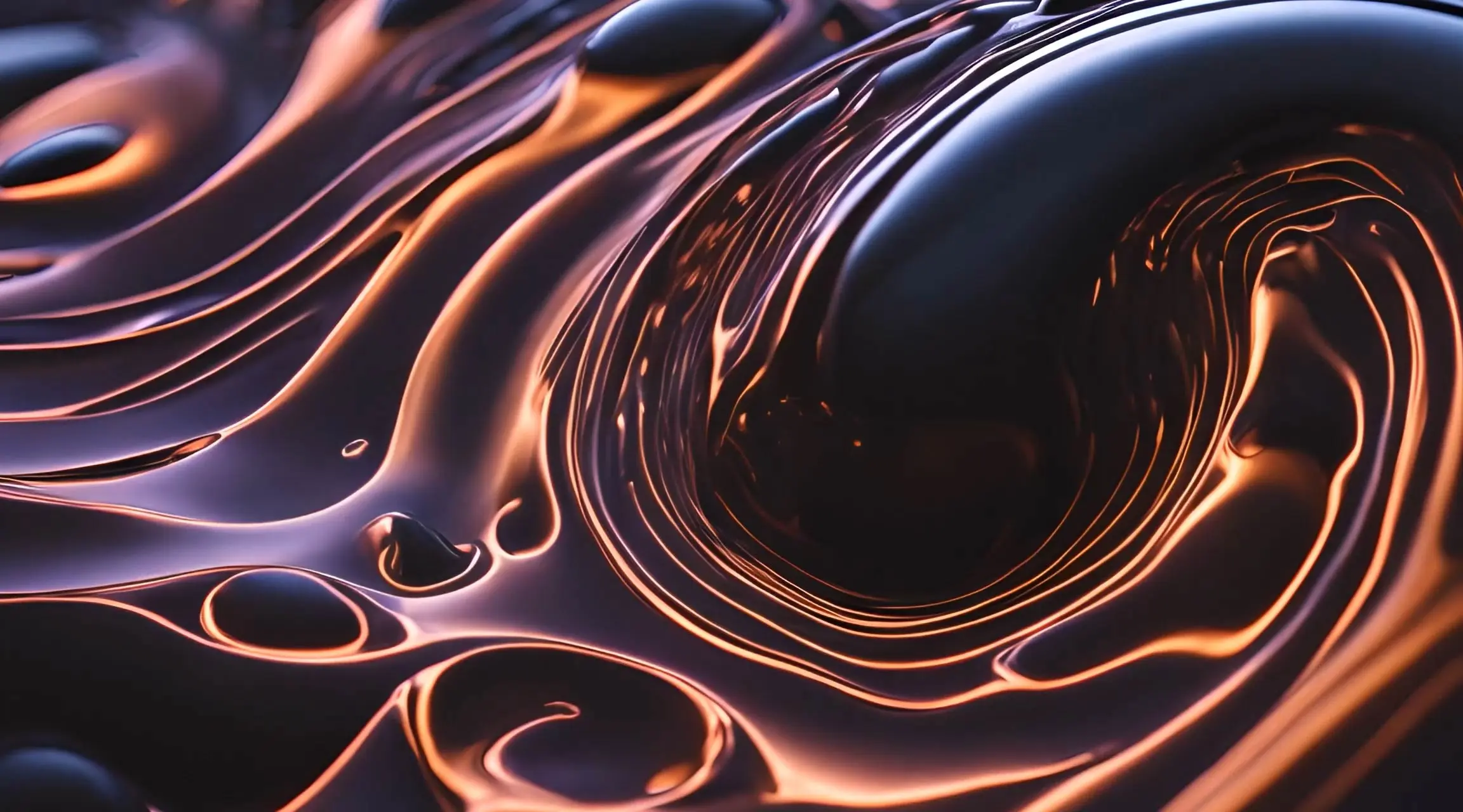 Metallic Liquid Flow Cinematic Video